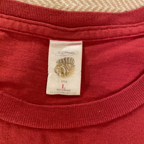 Vintage Ed Hardy by Christian Audigier Jewel Crystal Skull & Wings T Shirt - Picture 11 of 15